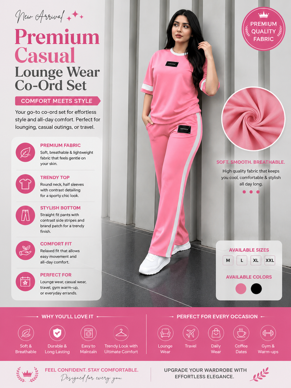 Premium Casual Lounge Wear Co-Ord Set