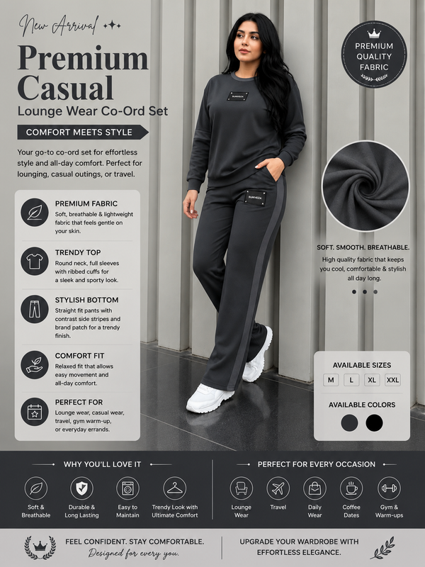 Premium Casual Lounge Wear Co-Ord Set