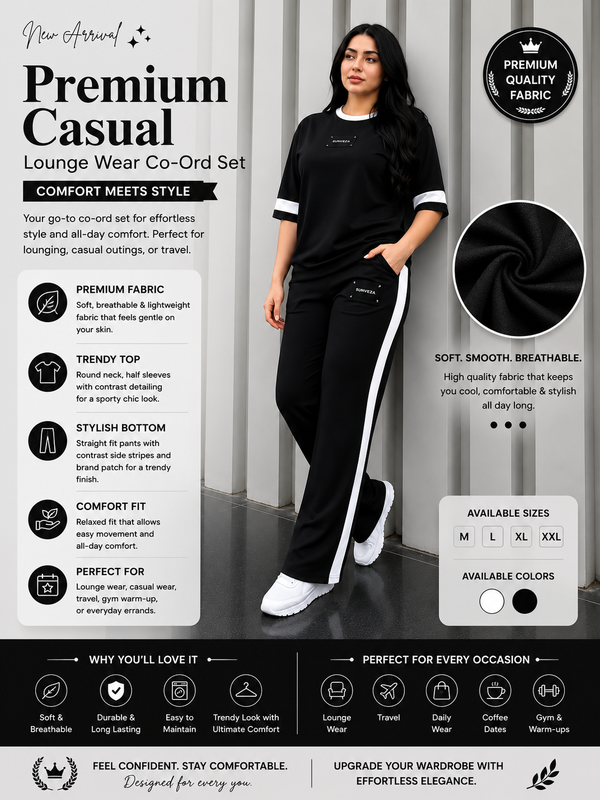 Premium Casual Lounge Wear Co-Ord Set