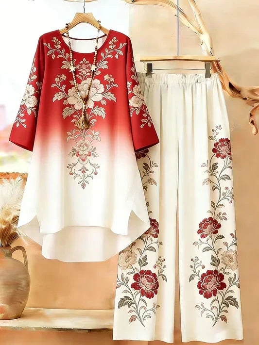 Retro Geometric Plus Size Premium Co-Ord Set