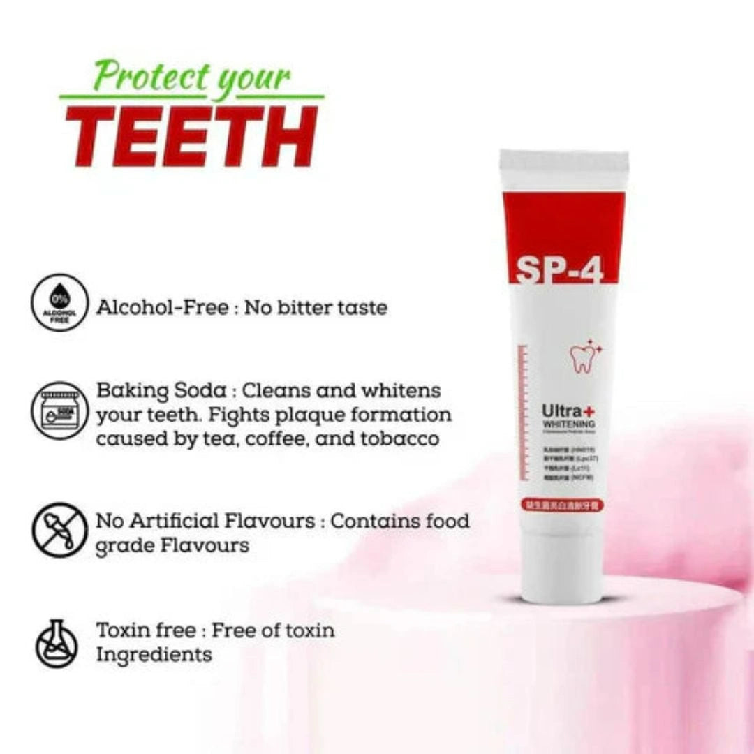 Sp-4 probiotic whitening toothpaste, Teeth Whitener Toothpaste, Natural Tooth Whitener (Buy 1 Get 1 Free)