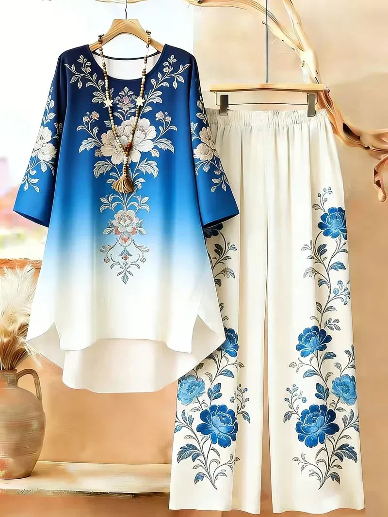 Retro Geometric Plus Size Premium Co-Ord Set