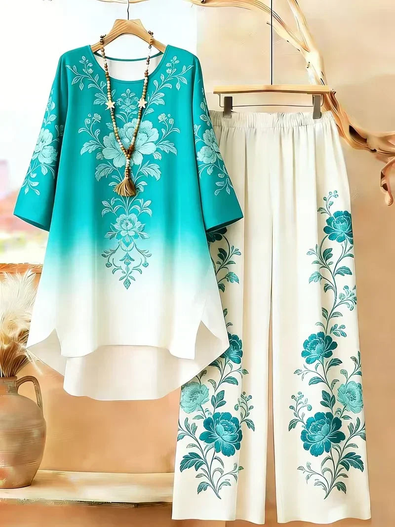 Retro Geometric Plus Size Premium Co-Ord Set