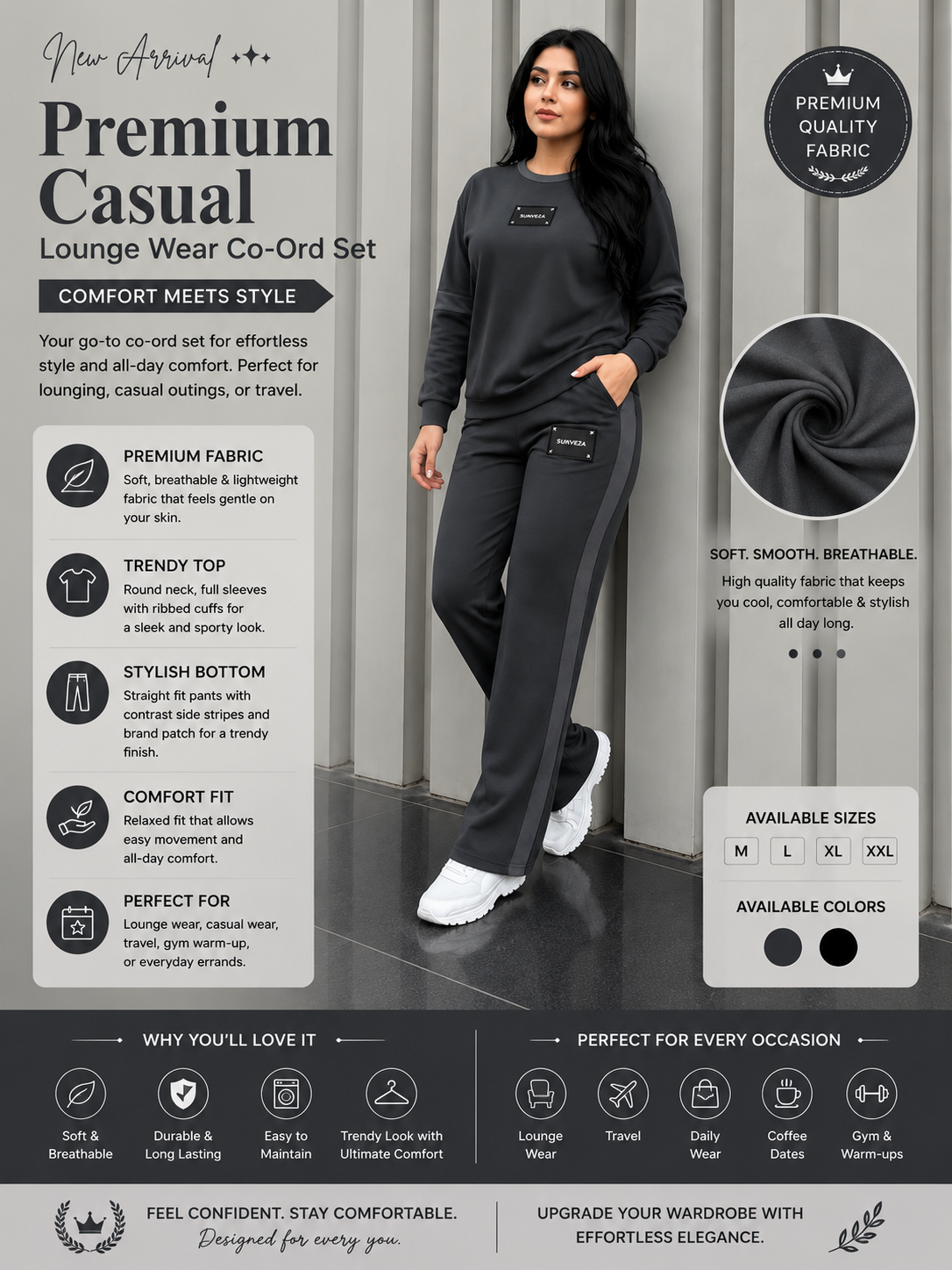 Premium Casual Lounge Wear Co-Ord Set