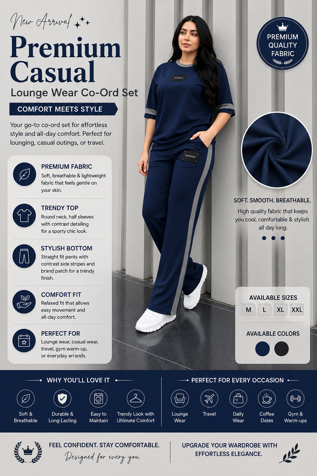 Premium Casual Lounge Wear Co-Ord Set