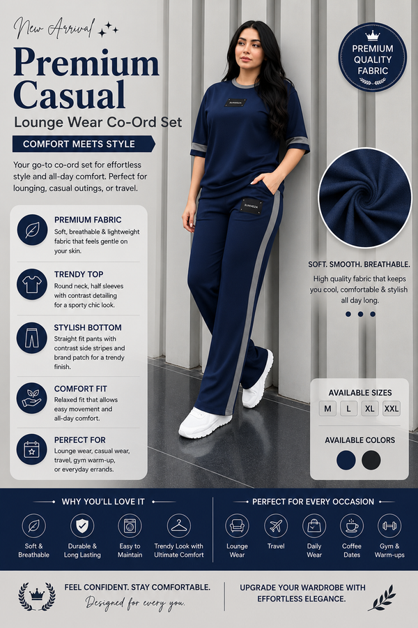 Premium Casual Lounge Wear Co-Ord Set