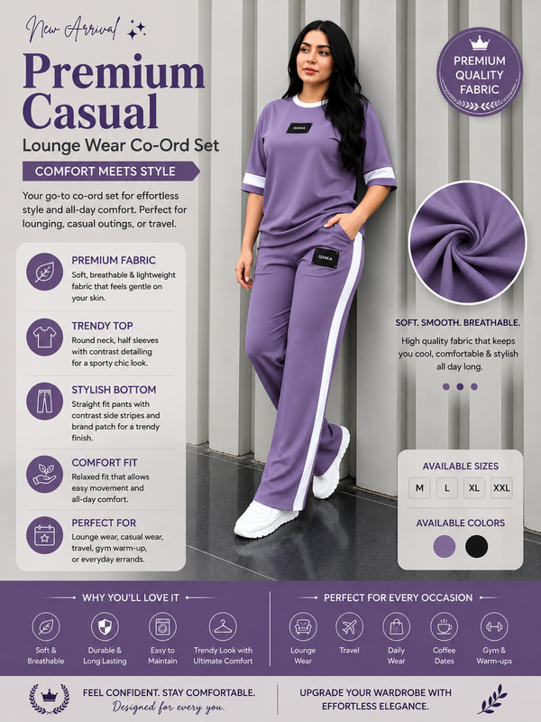 Premium Casual Lounge Wear Co-Ord Set