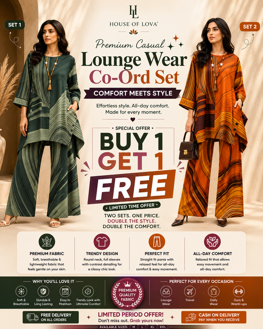 Women's Premium Designer Co-Ord Set - Buy 1 Get 1 Free