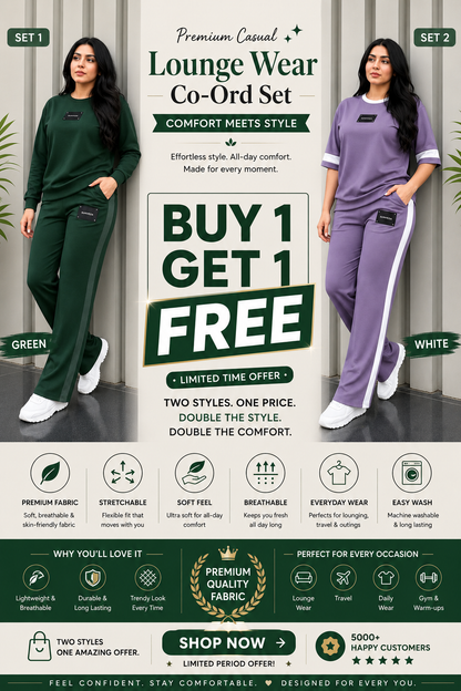 Women's Premium Co-Ord Set – Buy 1 Get 1 FREE