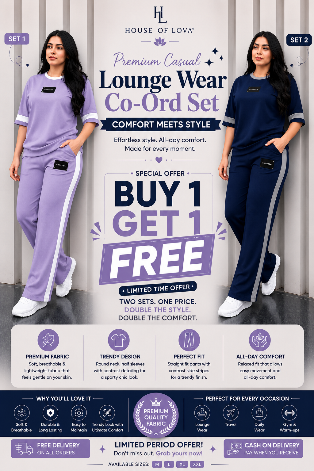 Women's Premium Co-Ord Set – Buy 1 Get 1 Free