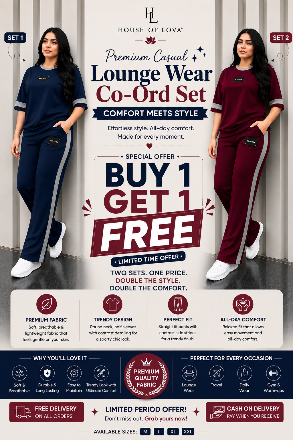 Women's Premium Co-Ord Set – Buy 1 Get 1 Free