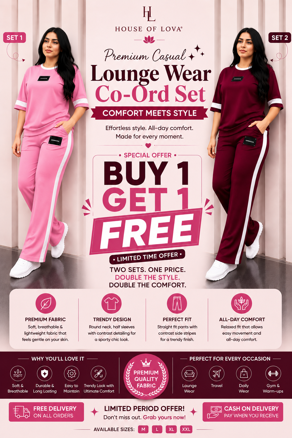Women's Premium Co-Ord Set – Buy 1 Get 1 Free