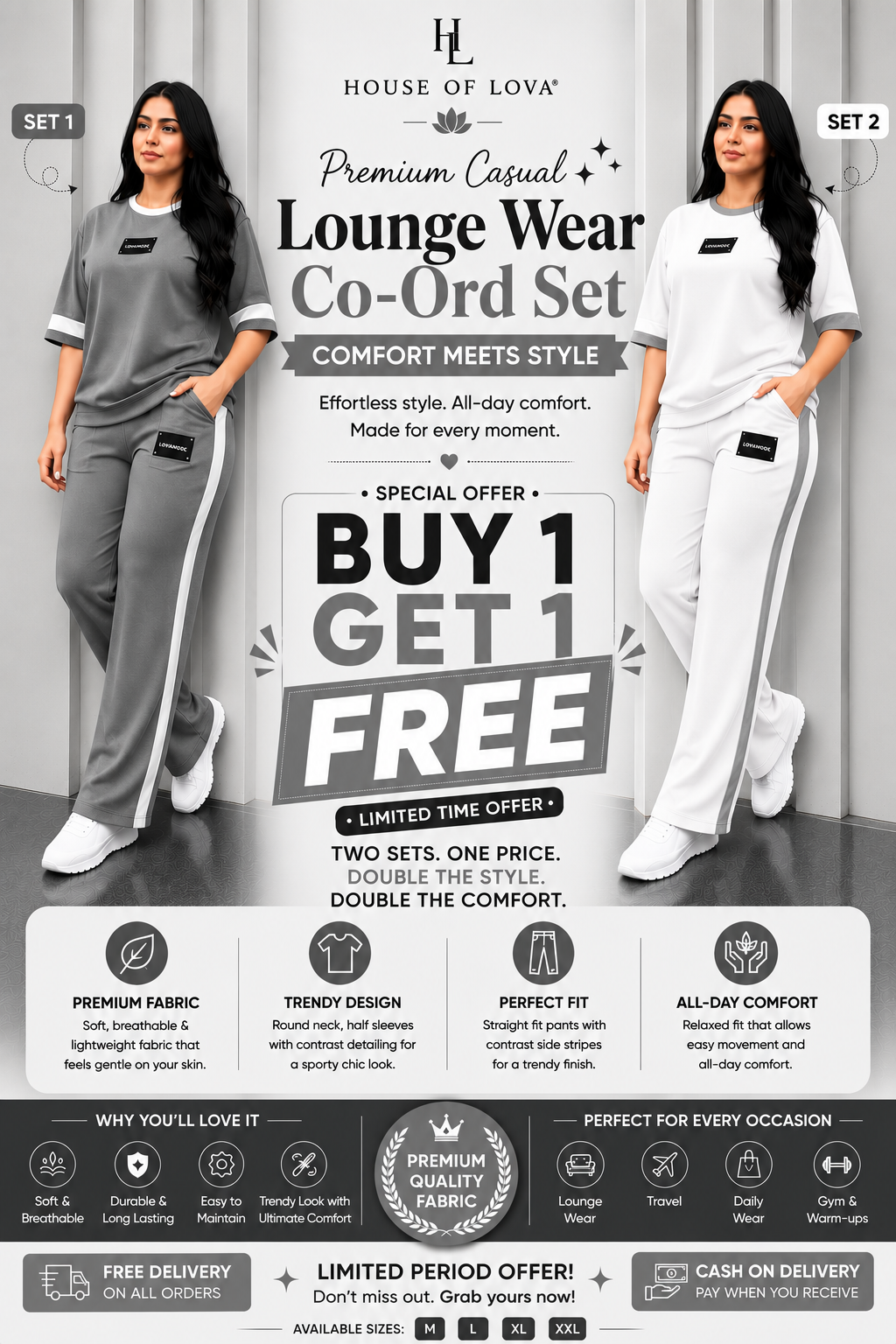 Women's Premium Co-Ord Set – Buy 1 Get 1 Free