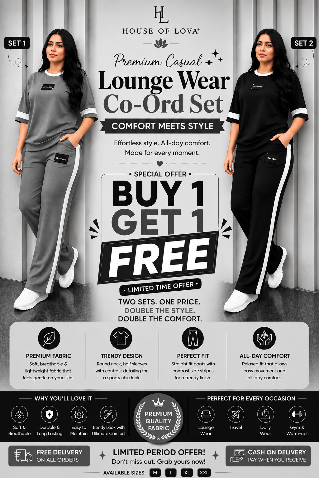 Women's Premium Co-Ord Set – Buy 1 Get 1 Free