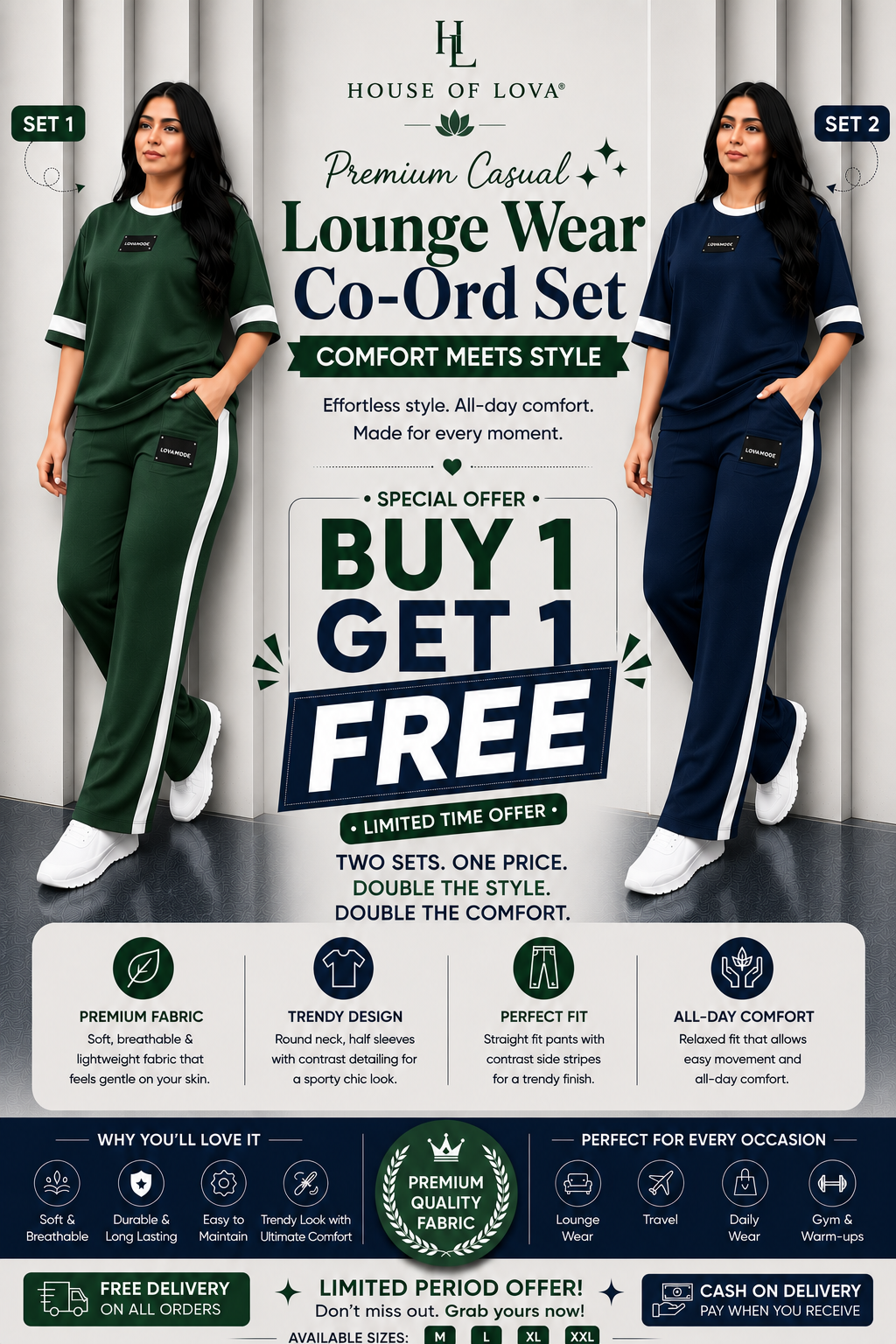 Women's Premium Co-Ord Set – Buy 1 Get 1 Free