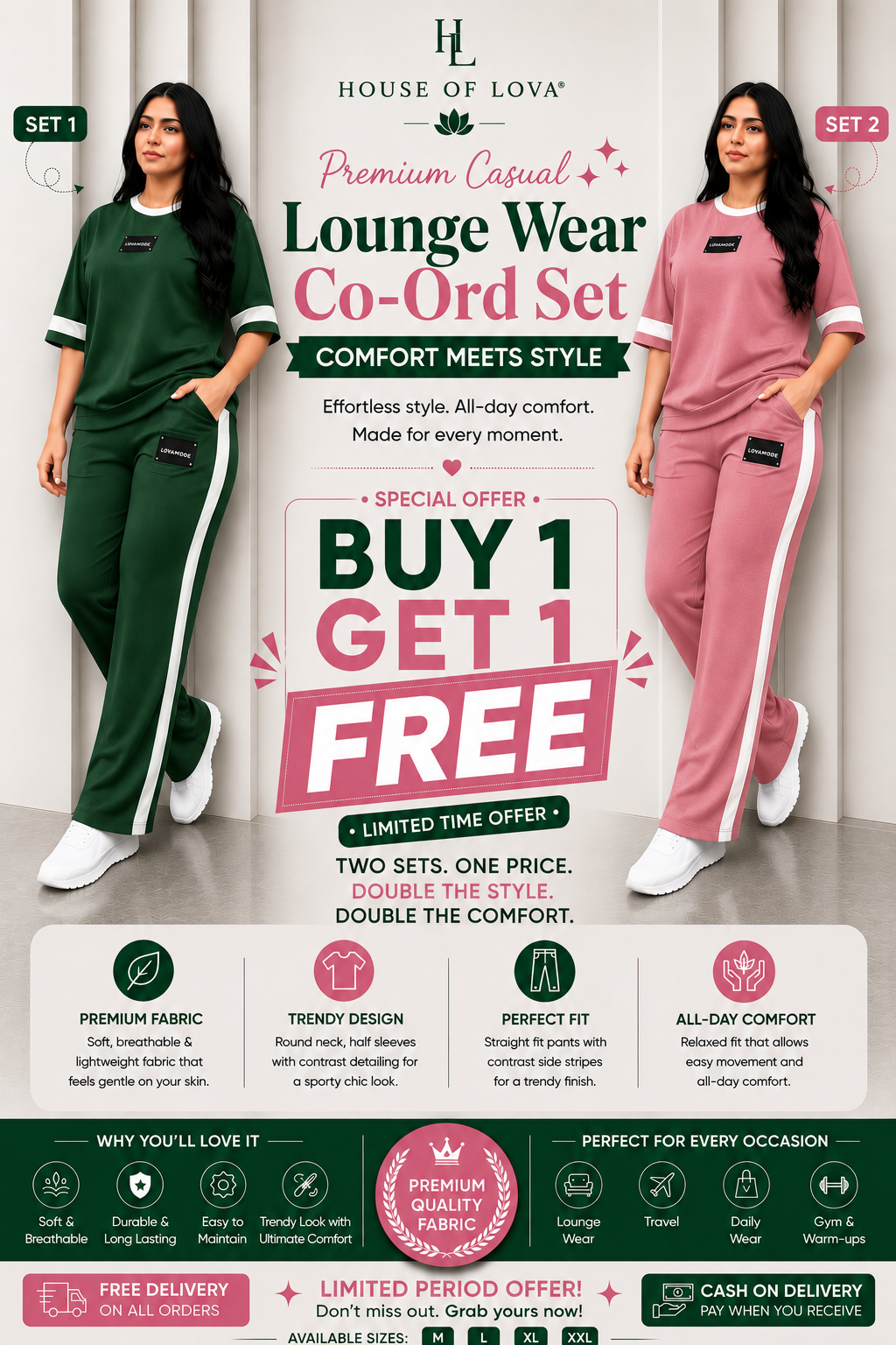 Women's Premium Co-Ord Set – Buy 1 Get 1 Free