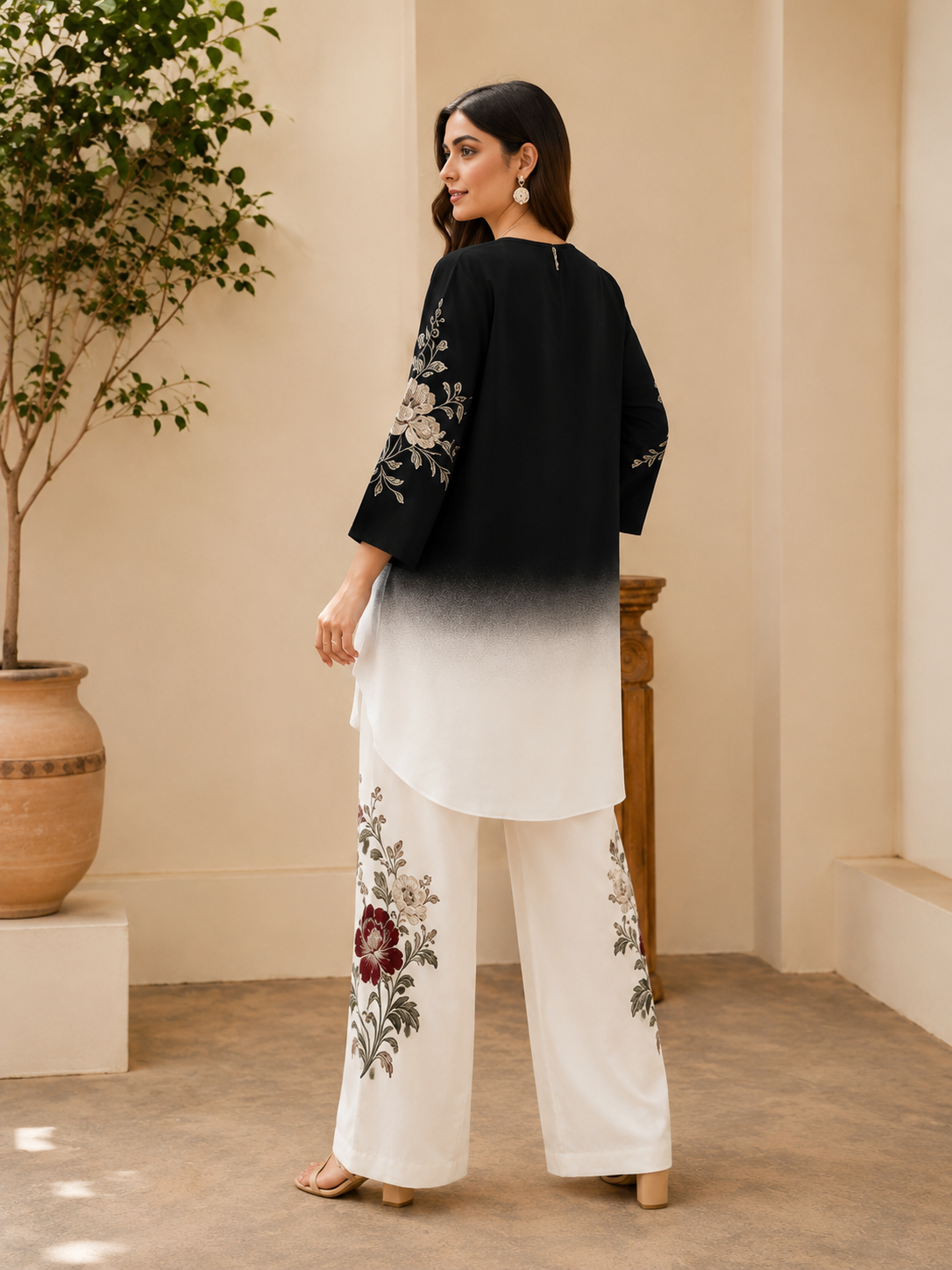 Retro Geometric Plus Size Premium Co-Ord Set