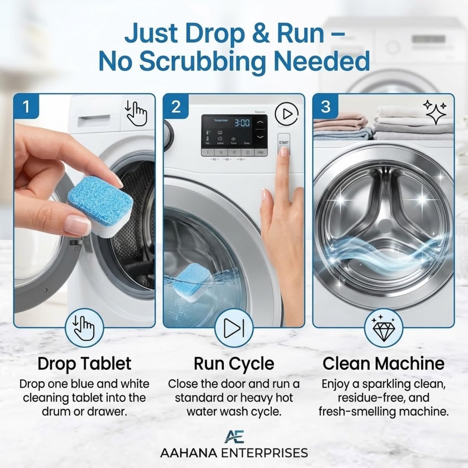 Washing Machine Cleaner Tablets (Pack Of 12)