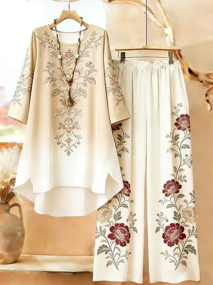 Retro Geometric Plus Size Premium Co-Ord Set