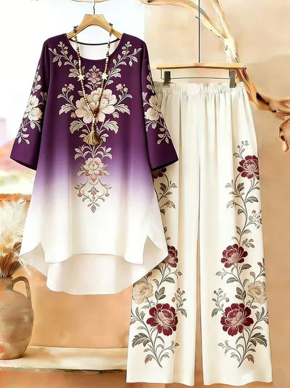 Retro Geometric Plus Size Premium Co-Ord Set